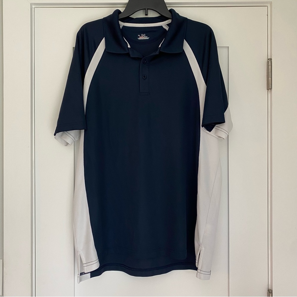 Under Armour Blue and White Performance Golf Polo Shirt Men’s size XL